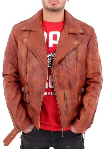 Veste aviatrix cuir marron - veste,