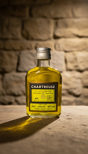 Bouteille chartreuse jaune - bouteille,