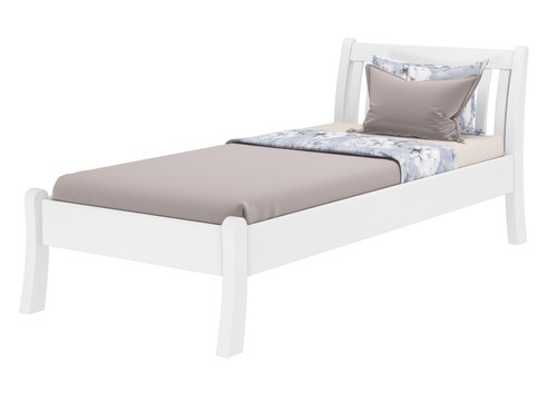 Lit simple blanc - , élégant