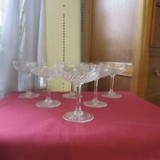 6 Saint Louis Crystal Champagne Cups Roty Vendôme Model