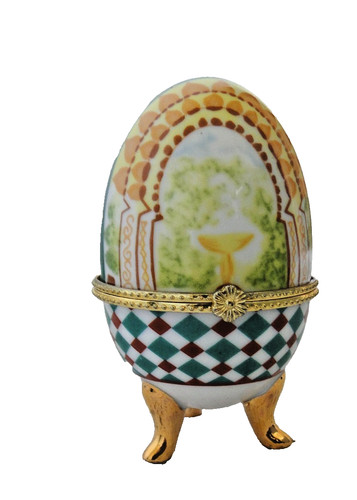 Oeuf boite porcelaine sur
