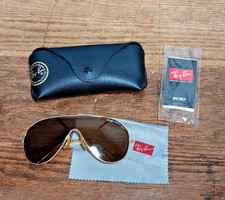 VINTAGE BAUSCH & LOMB RAY-BAN USA WINGS SHIELD AVIATOR SUNGLASSES