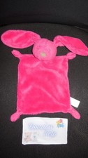 doudou plat lapin rose fuchsia