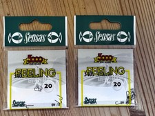 Sensas 3000 3405 Black Wire Hooks - Size 20 (Qty 2 Packs / 30 hooks approx.)