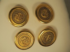 4 GRANDS BOUTONS TED LAPIDUS VINTAGE BUTTONS DIAM 3.8CM