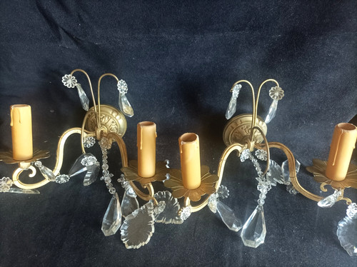 Paire appliques laiton et - paire,