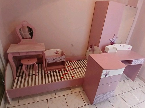 Coiffeuse enfant fille bois