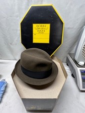 ~VTG.~ NEW OLD STOCK DOBBS FEDORA SIZE 7 1/4" FIFTH AVE. HAT W/ BOX (NO RESERVE)