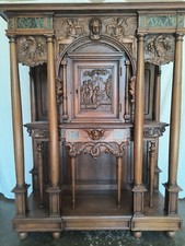 Imporant Antique French Walnut Renaissance Cabinet / Dressoir C. 1790's