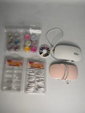 Sun Mini UV Nail Lamp Kit with Gel Colors, Glitters  & Press On Nails