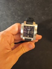 Tissot Men's Square Quartz Watch Black Leather Strap