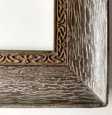 Cadre Ancien Bois Argent et