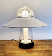 Rare 1970s Lighthouse Holophane Lamp Lacquered Metal and Glass. industrial design vintage 
