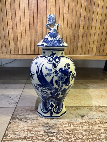 Vase couvert delft - vase,