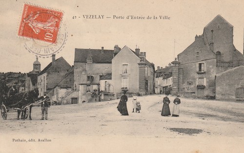 Vezelay porte entrée de - vezelay,, d'entrée