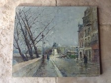 HUILE SUR TOILE LE QUAI DES