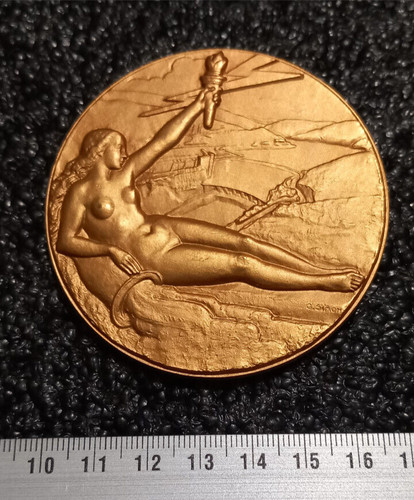 Médaille bronze dorée - bronze,