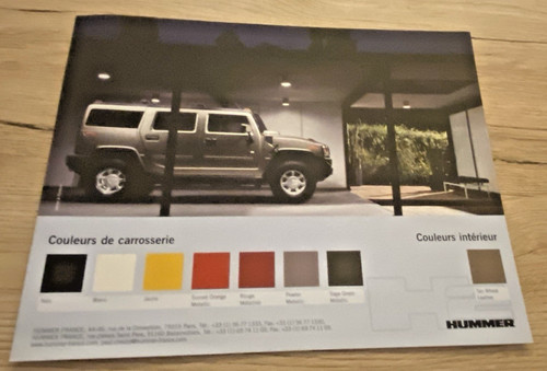 Feuillet publicitaire hummer - publicitaire,