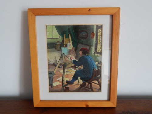 Ancien tableau huile sur - huile, toile