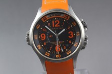 [ w/Paper ] Hamilton Khaki GMT Air Race H776650 Black Orange Men's AT Watch 43mm