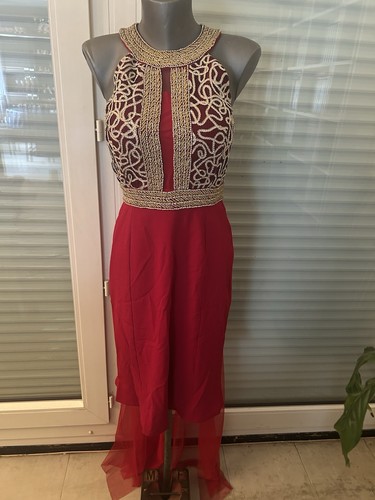 Robe soirée rouge parlée - robe,