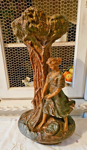 Art nouveau vase statue - art, la