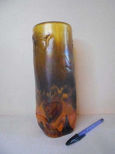 Vase pâte verre irisé - pâte, de