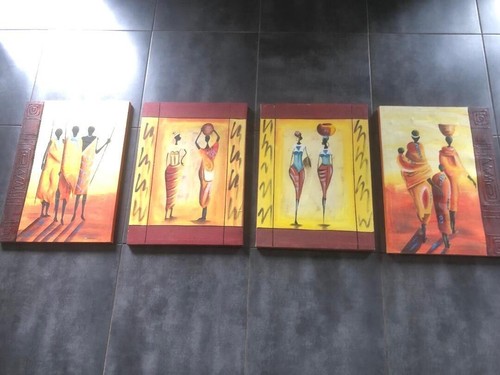 Cadres toiles africaines - toiles, sur