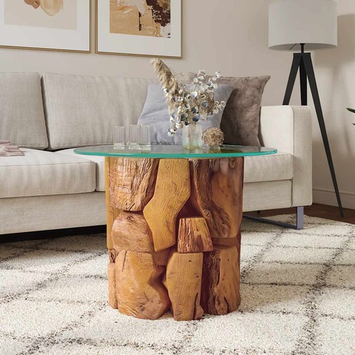 Teck massif flottant table - teck,