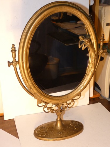 Miroir sur pied psyche laiton - sur,