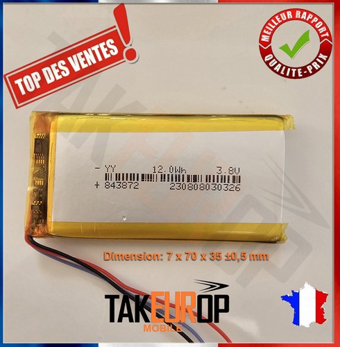 Batterie lipo 843872 - , 12.0wh