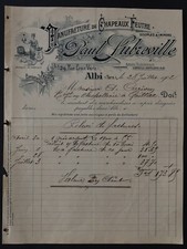 Invoice ALBI 1902 felt hats SUBREVILLE illustrated header 64