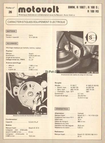 Fiche technique moto bmw - technique,