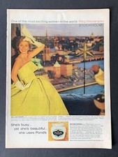 1960 Pond’s Cold Cream Vintage Print Ad Artwork Advertisement Magazine Mad Men