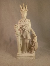 Ancienne statue en marbre moulé, sculpture de la déesse romaine grecque Athéna