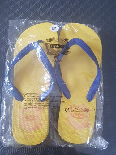 Paire tongue jaune bleu - de,
