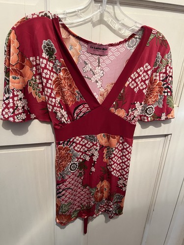Lotus bleu asian blouse - lotus,