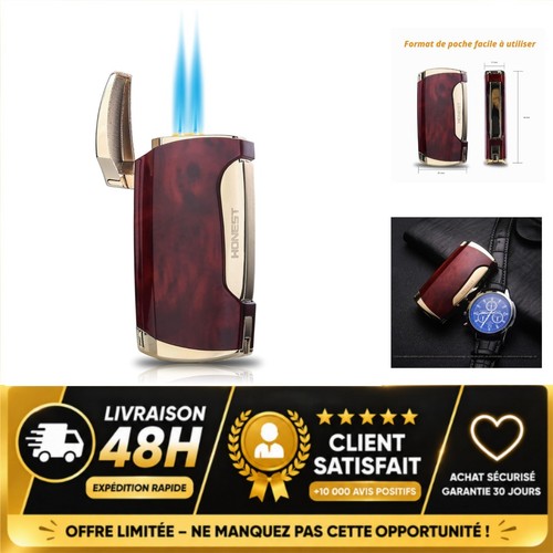 Briquet torche double flamme - torche,