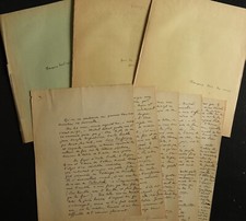 Majoral du Félibrige Roger BARTHE, manuscripts and poems autograph