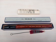 Flûte à bec ancienne en bois SEBIM bec Schneider - TBE