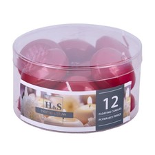 Lot de 12 bougies flottantes