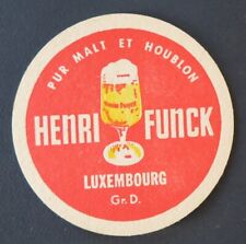 Sous-bock  BIERES HENRI FUNCK  LUXEMBOURG beermat 13