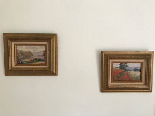 Lot peintures huile - ,