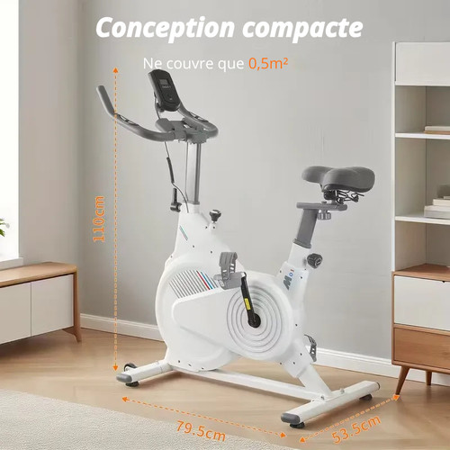Vélo appartement blanc - vélo,