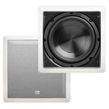 In Wall Subwoofer 8" Passive Home Theater 150W Easy Install White Single IWS8