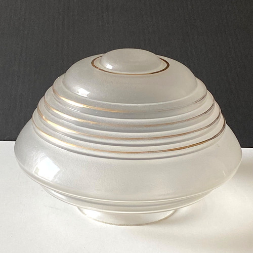 Ancien globe verre blanc - en,