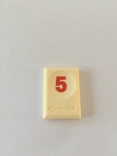 Tuile chiffre 5 cinq rouge