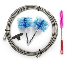 BARETTO KIT Nettoyage Tubes Poêle Pellets 9 M INOX + 2/3 Brosses DN 80 100...