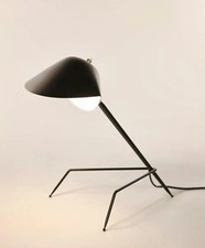Lampe de bureau trépied Serge Mouille lampe de table finition métallisée pour...