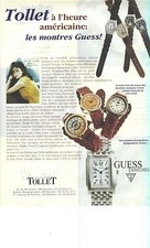 ADVERTISING ADVERTISING 1995 TOLLET jeweler watch GUESS 